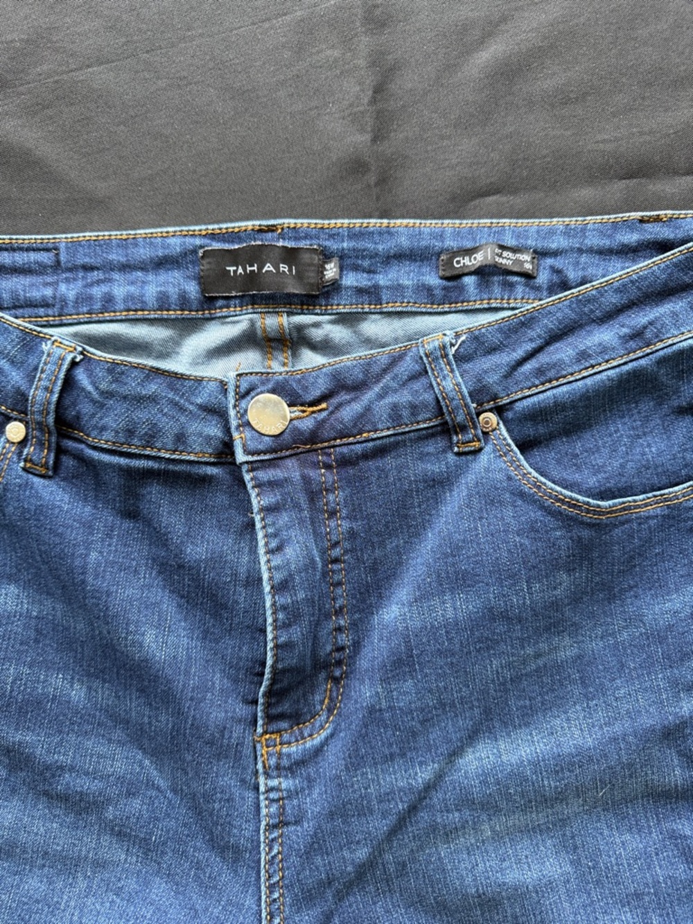 Tahari Women’s Indigo Chloe Fit Skinny Jeans Denim Size 16 - Picture 6 of 6